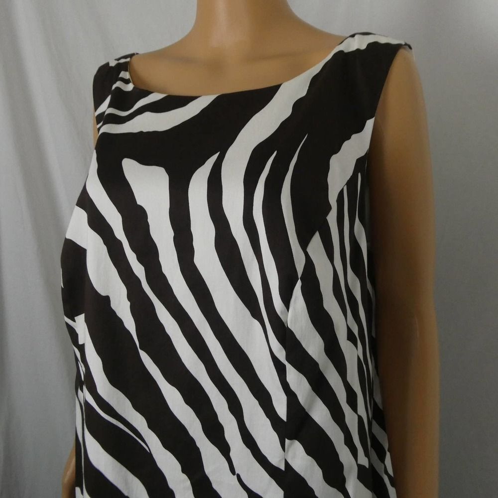 Peter Nygard Plus Size Zebra Print Sheath Dress B… - image 3